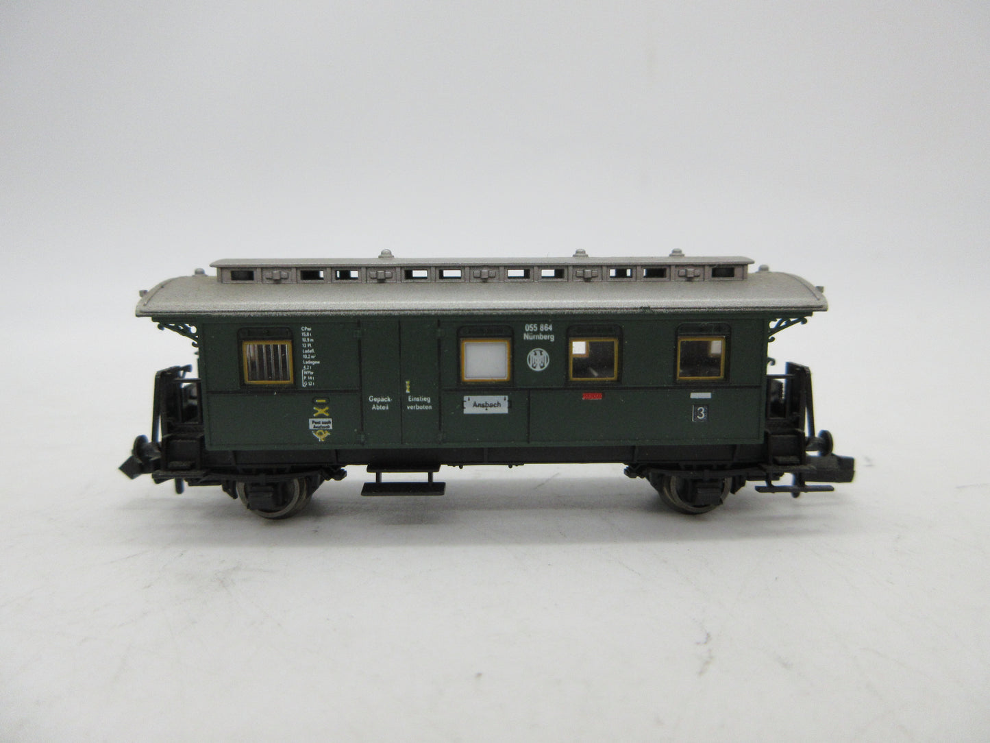 Fleischmann Piccolo N - 8065 - Personenwagen 3e klas met bagagedeel van de DRG