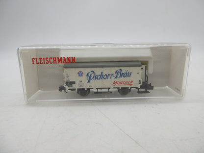 Fleischmann N - 8350 K - Koelwagen met remmershuis "Pschorr-Bräu" van de DB
