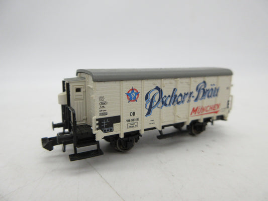 Fleischmann N - 8350 K - Koelwagen met remmershuis "Pschorr-Bräu" van de DB