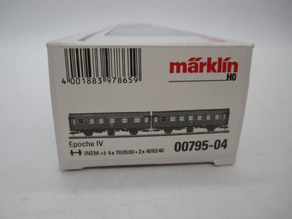 Märklin H0 - 00795-04 - Dubbelsetje Umbauwagen 2e klas/1e klas van de DB