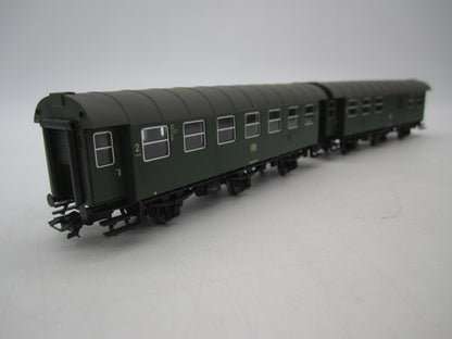 Märklin H0 - 00795-11 - Dubbelsetje Umbauwagen 2e klas met bagagedeel van de DB