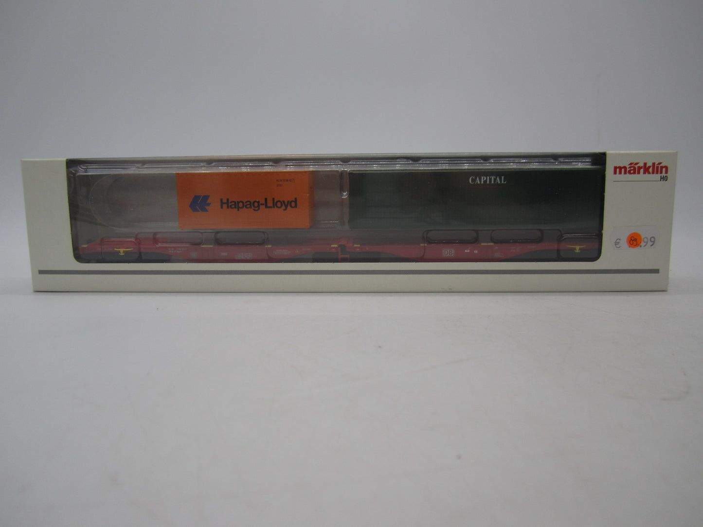 Märklin H0 - 47801 - Dubbele containerwagen Sggrss 80 "Hapag-Lloyd" en "Capital" van de DB