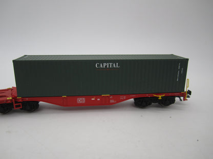 Märklin H0 - 47801 - Dubbele containerwagen Sggrss 80 "Hapag-Lloyd" en "Capital" van de DB