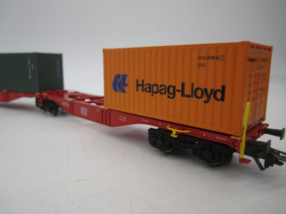 Märklin H0 - 47801 - Dubbele containerwagen Sggrss 80 "Hapag-Lloyd" en "Capital" van de DB