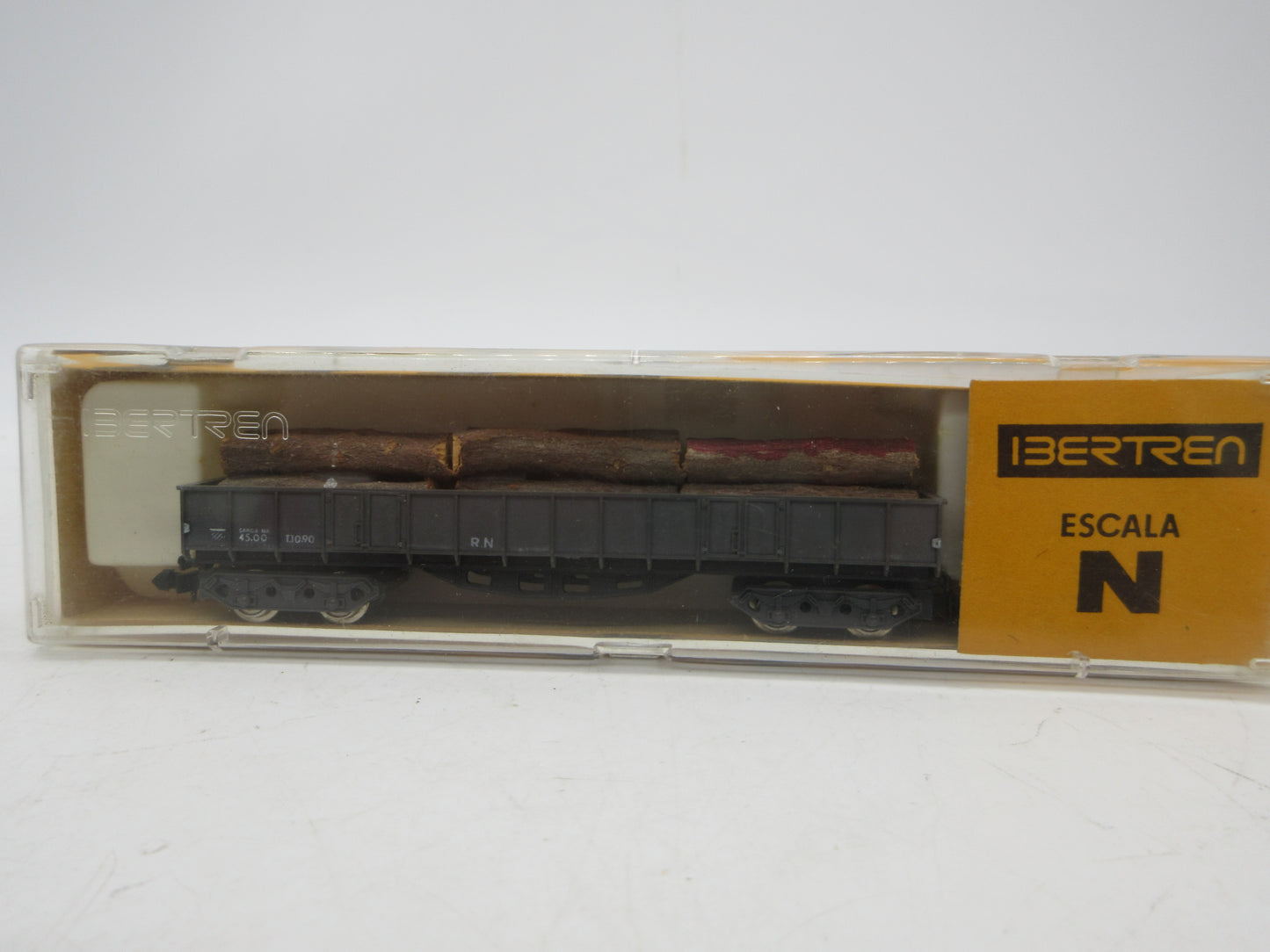 Ibertren N - 416 - 4-assige hogeboordwagen met houtlading van de RENFE