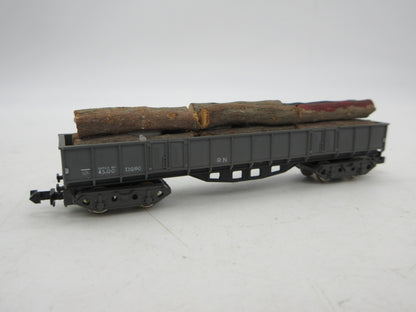 Ibertren N - 416 - 4-assige hogeboordwagen met houtlading van de RENFE
