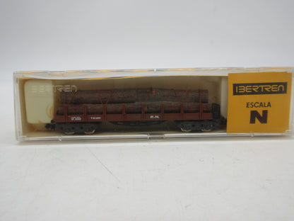 Ibertren N - 416 - 4-assige rongenwagen met houtlading van de RENFE