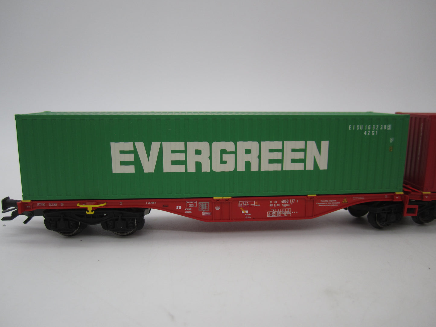 Märklin H0 - 47800 - Dubbele containerwagen Sggrss 80 "Evergreen" en "K-Line" van DB Railion