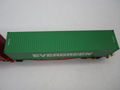 Märklin H0 - 47800 - Dubbele containerwagen Sggrss 80 "Evergreen" en "K-Line" van DB Railion