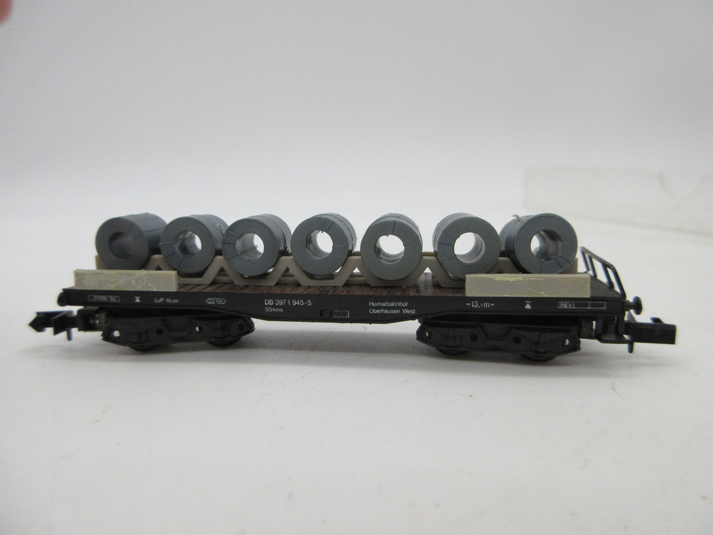 Arnold N - 4962 - Draagwagen met rollen beladen, van de DB