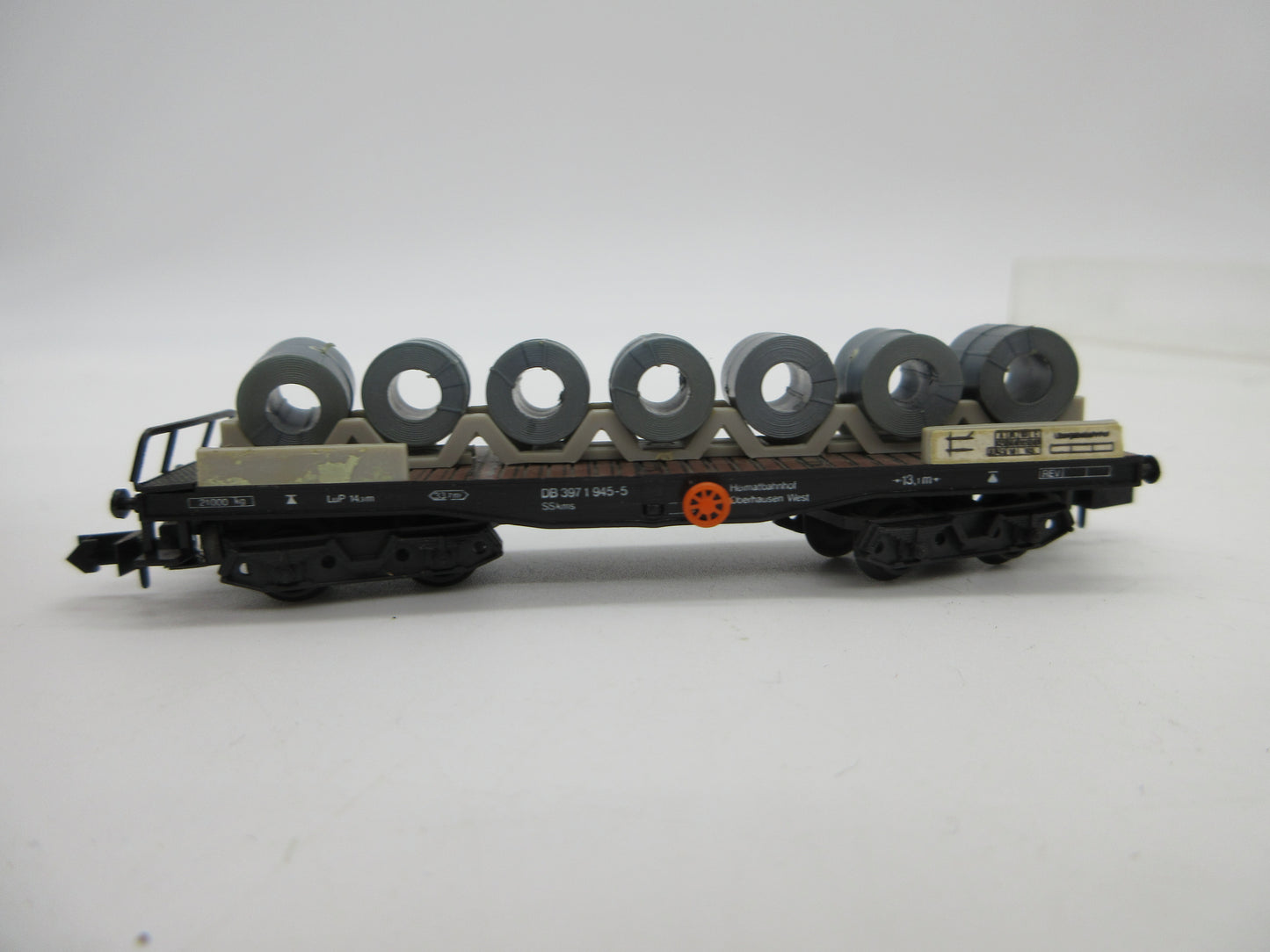Arnold N - 4962 - Draagwagen met rollen beladen, van de DB