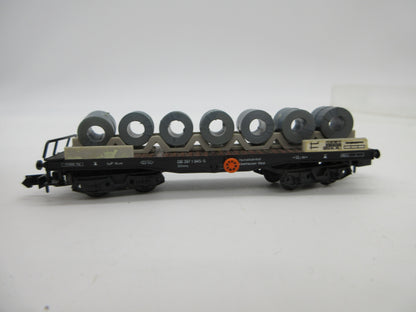 Arnold N - 4962 - Draagwagen met rollen beladen, van de DB