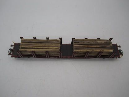 Märklin H0 - 47146 - 3-delige set van 4-assige rongenwagen, met houtlading van de DB