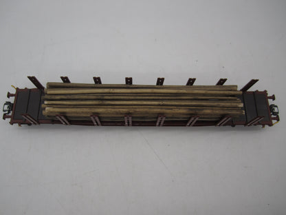 Märklin H0 - 47146 - 3-delige set van 4-assige rongenwagen, met houtlading van de DB