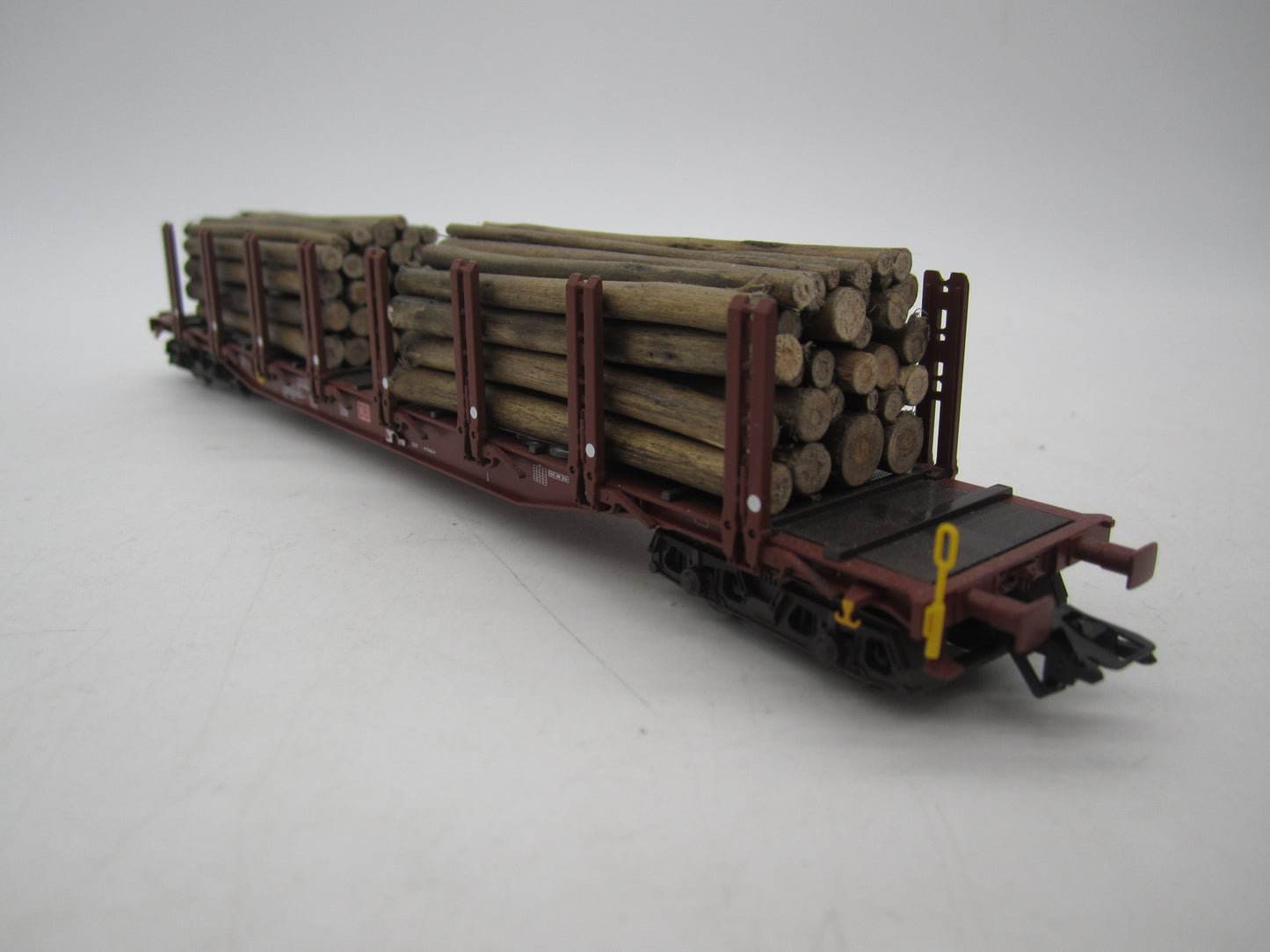 Märklin H0 - 47146 - 3-delige set van 4-assige rongenwagen, met houtlading van de DB