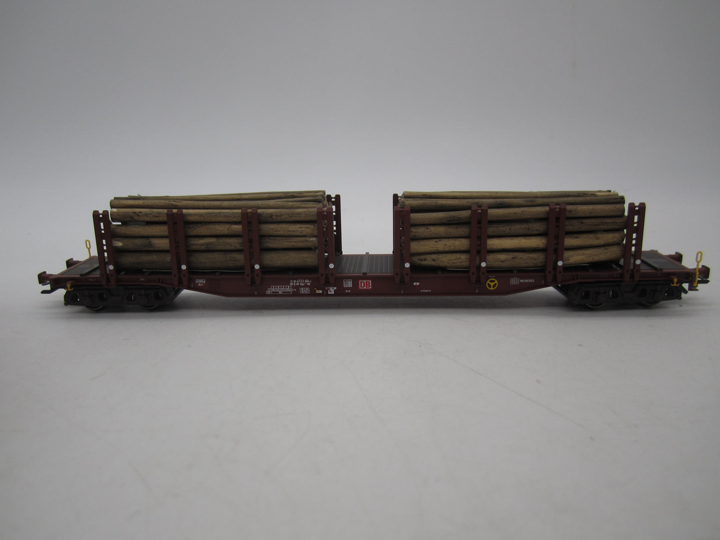 Märklin H0 - 47146 - 3-delige set van 4-assige rongenwagen, met houtlading van de DB