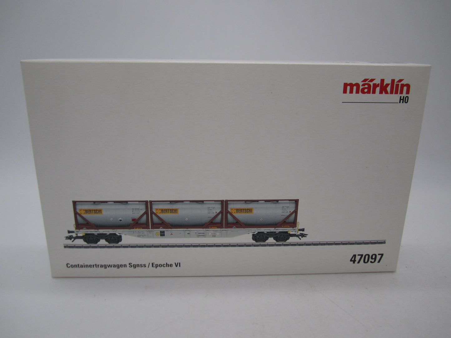 Märklin H0 - 47097 - Containerwagen Sgnss "Bertsch" van Hupac
