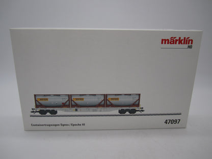 Märklin H0 - 47097 - Containerwagen Sgnss "Bertsch" van Hupac