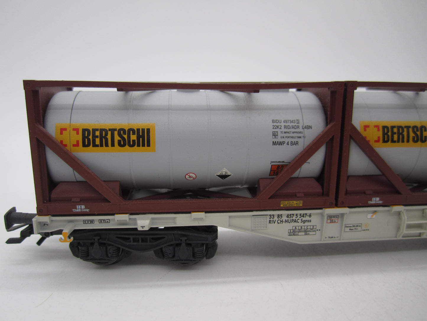 Märklin H0 - 47097 - Containerwagen Sgnss "Bertsch" van Hupac