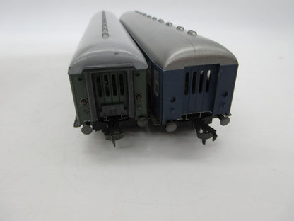 Fleischmann H0 - 1501/1502 - Rijtuig 2e klas en 1e klas van de DB, met interieurverlichting