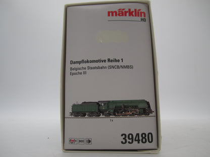 Märklin H0 - 39480 - Stoomloc met tender, Reihe 1 van de NMBS - MFX+/Sound
