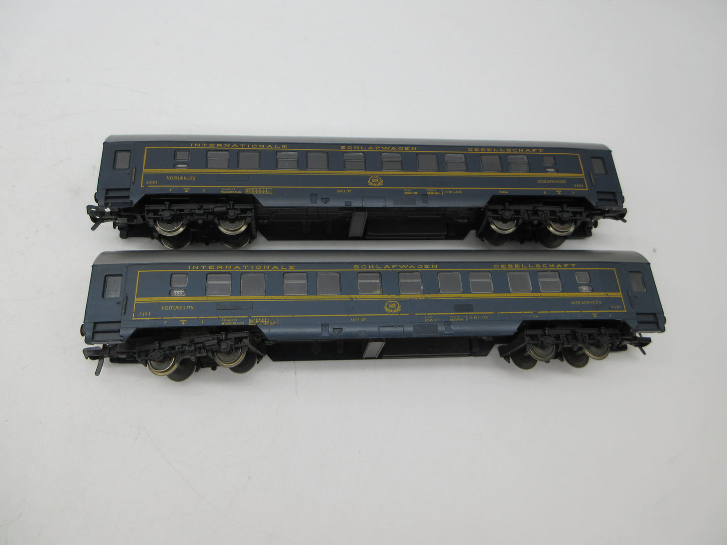 Fleischmann H0 - 1506 - 2x Slaaprijtuig van de CIWL, met verlichting
