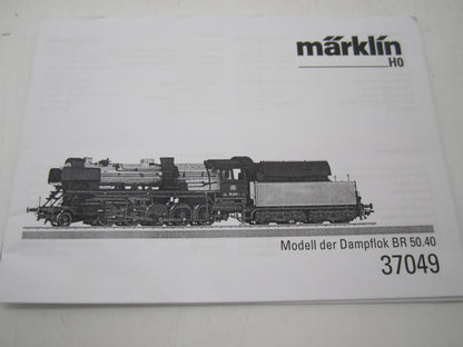 Märklin H0 - 37049 - Stoomloc met tender, BR 50.40 van de DB ongelakt - MFX/Sound