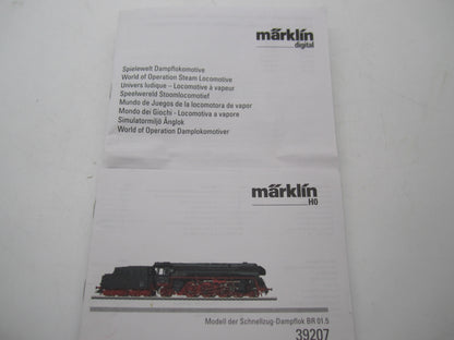 Märklin H0 - 39207 - Stoomloc met tender, BR 01 van de EFZ, Museumloc - MFX+/Sound