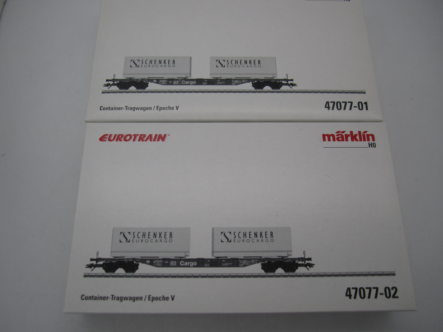 Märklin H0 - 47077 - 2-delige set Containerwagens "Schenker" van de DB Cargo