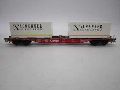 Märklin H0 - 47077 - 2-delige set Containerwagens "Schenker" van de DB Cargo