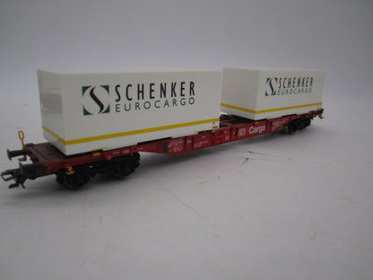Märklin H0 - 47077 - 2-delige set Containerwagens "Schenker" van de DB Cargo