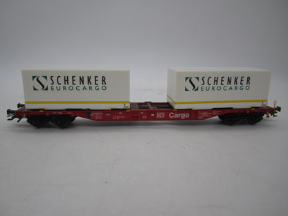 Märklin H0 - 47077 - 2-delige set Containerwagens "Schenker" van de DB Cargo