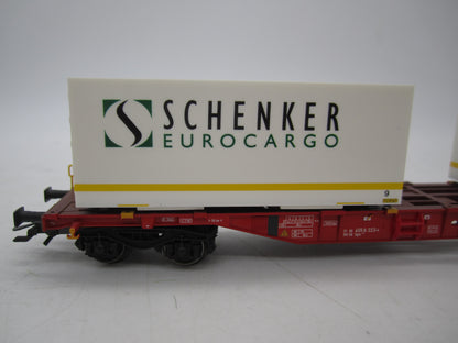 Märklin H0 - 47077 - 2-delige set Containerwagens "Schenker" van de DB Cargo