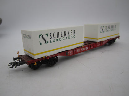 Märklin H0 - 47077 - 2-delige set Containerwagens "Schenker" van de DB Cargo
