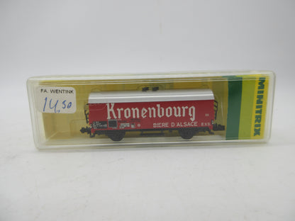 Minitrix N - 13594 - Bierwagen "Kronenbourg" van de SNCF