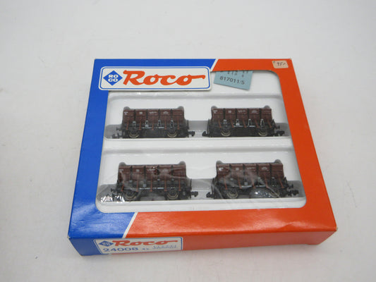 Roco N - 24008 - 4-delige set Muldenkippwagens van de DB