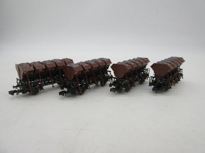Roco N - 24008 - 4-delige set Muldenkippwagens van de DB