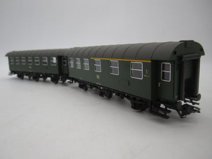 Märklin H0 - 00795-02 - Dubbelsetje Umbauwagen 2e klas/1e klas van de DB
