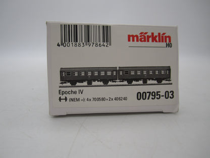 Märklin H0 - 00795-03 - Dubbelsetje Umbauwagen 2e klas/1e klas van de DB