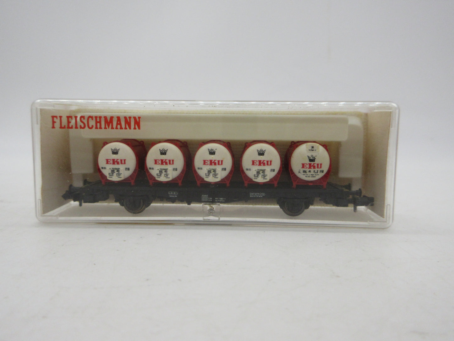 Fleischmann Piccolo N - 8230 - Containerdraagwagen "Eku" van de DB