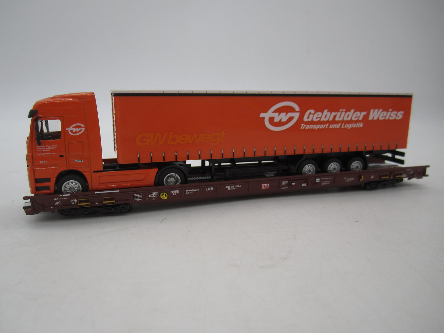 Märklin H0 - 47428 - Lage vloerwagen Saadkms 690 "Rollende Landstrasse" van de DB