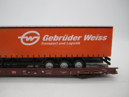 Märklin H0 - 47428 - Lage vloerwagen Saadkms 690 "Rollende Landstrasse" van de DB