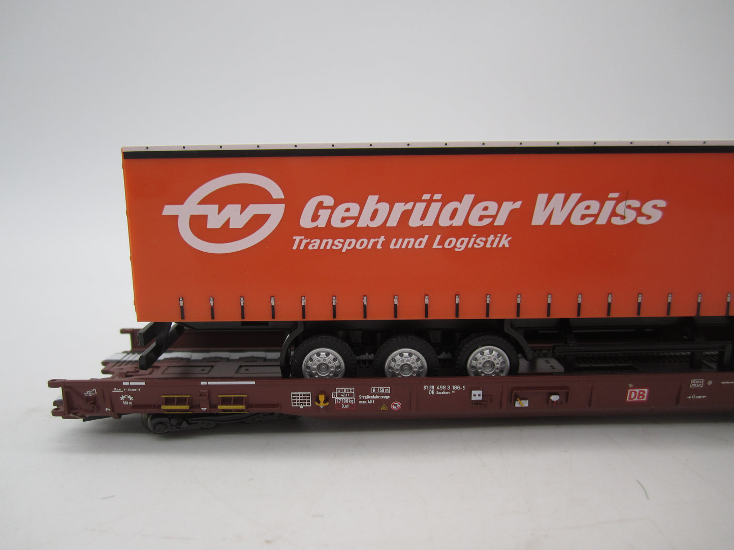 Märklin H0 - 47428 - Lage vloerwagen Saadkms 690 "Rollende Landstrasse" van de DB