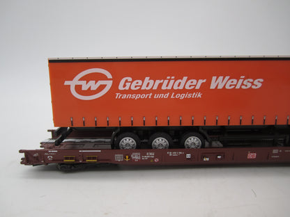 Märklin H0 - 47428 - Lage vloerwagen Saadkms 690 "Rollende Landstrasse" van de DB