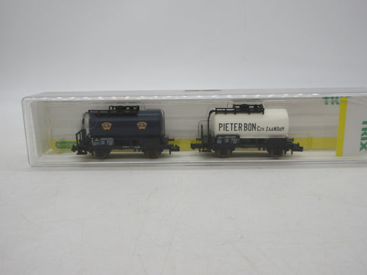 Minitrix N - 15625 - 2-delige set ketelwagens 'Pieter Bon' van de NS