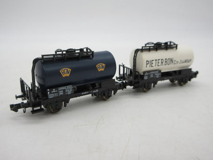 Minitrix N - 15625 - 2-delige set ketelwagens 'Pieter Bon' van de NS