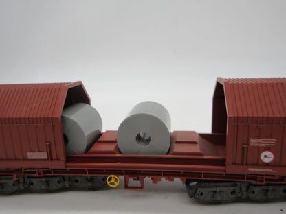 Fleischmann H0 - 5387 K - Telescoopwagon met 2 staalrollen van de DB