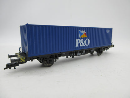 Fleischmann H0 - 5239 K - Containerwagen "P&O" van de DB