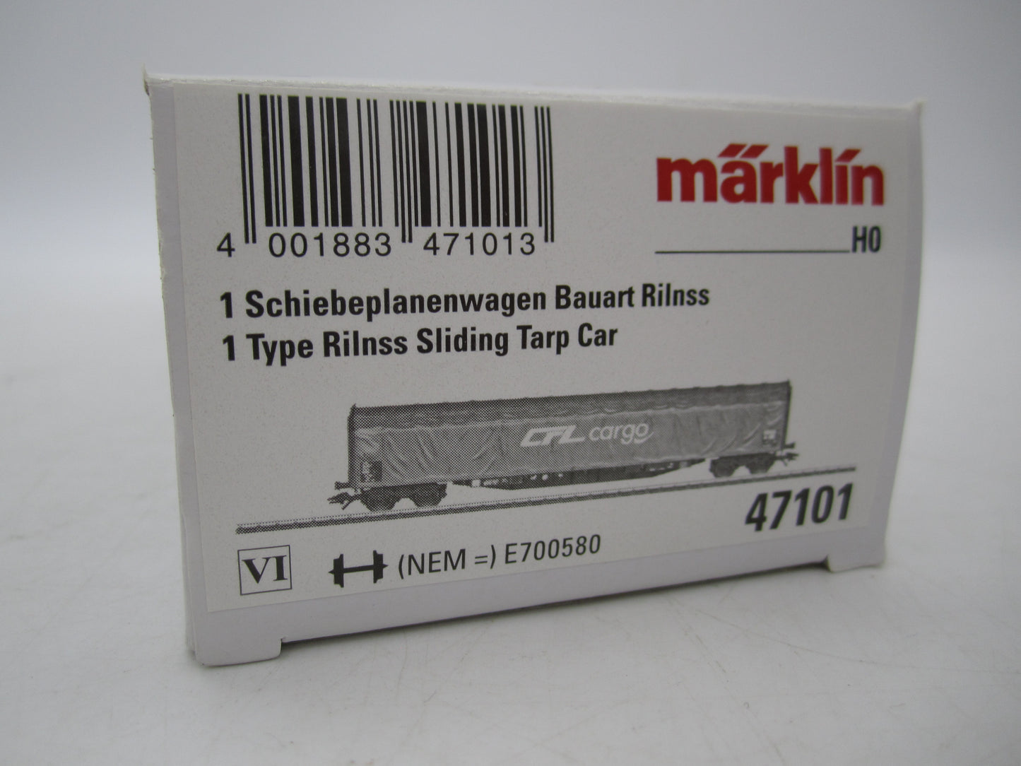 Märklin H0 - 47101 - 4-assige Schuifhuifwagen type Rilnss van de CFL