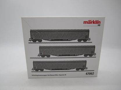 Märklin H0 - 47062 - 3-delige set 4-assige Schuifhuifwagen type Rils van de SNCF